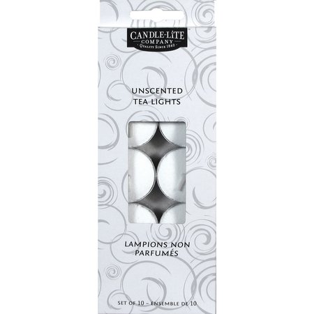 CANDLE-LITE Candle Lite White Unscented Scent Tea Light Candle 1.5 in. D 4542595